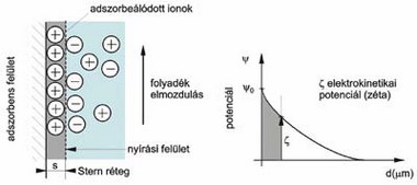 Elektrokinetikai potenciál kialakulása a kapilláris falán
